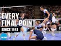 Every NCAA volleyball championship match point (1981-2024)