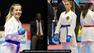 Serap Ozcelik Arapoglu (TUR) VS Kontou Irene (CYP) | SEMI FINAL | KARATE 1- MATOSINHOS 2022