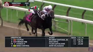 Firenze 🔥 takes another bite in the Forego @ Saratoga Race Course savage!!