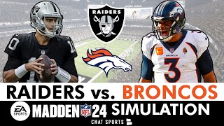 Raiders vs. Broncos Simulation LIVE Reaction & Highlights (Madden 24 Rosters) | NFL Week 18