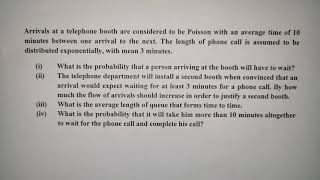 #2 Queuing Theory - Model 1 and Model 2 problems