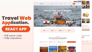 ✈️ React JS Tutorial - TRAVEL WEB APPLICATION | Download Full Source Code.