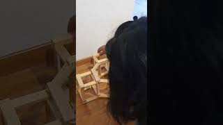 how  to  build the  tallest tower  with  kapla  blocks #shorts