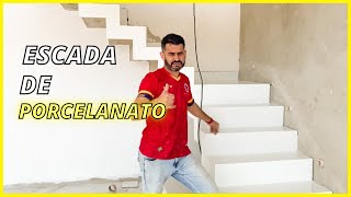 COMO EU FAÇO ESCADA EM PORCELANATO TODA NO 45 GRAU Parte 2 (Você precisa ver)