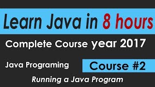 Java Programming Tutorial 2 Running a Java Program --- learn java Complete Course in 8 hours