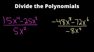 Learn how to divide a binomial by a monomial