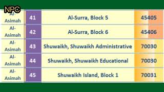 AL-ASIMAH, KUWAIT ZIP CODE S List || AL-ASIMAH POSTAL CODE s List || KUWAIT.