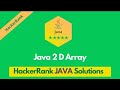 HackerRank Java 2D Array problem solution in Java | Java problems solutions | Programmingoneonone