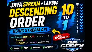 Java Stream + Lambda Descending Order Program 🔥 | Java 8 Stream API Interview Question
