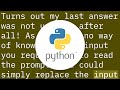 Python using mock for a multiple user inputs
