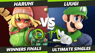 DAT MM 337 WINNERS FINALS - Haruhi (Min Min) Vs. Luugi (Luigi) Smash Ultimate - SSBU