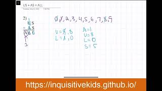 Basic Cryptarithm Problems | Problems 1 - 5