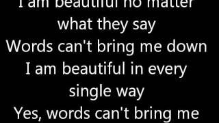Beautiful christina aguilera lyrics