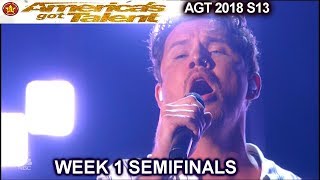 Michael Ketterer “When I Look At You” SIMON Asks Garth Brooks Semifinals America's Got Talent 2018