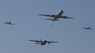 小牧基地オープンベース(2014.02.22)オープニングフライト異機種多数機編隊飛行