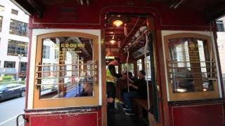 【アメリカ】 サンフランシスコのケーブルカー　車内風景　Cable car of San Francisco　(2016.4)