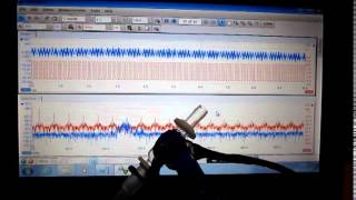 超音波プローブ実験（表面検査技術）　Ultrasonic probe experiment