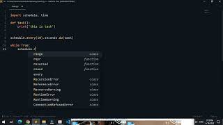 how to run function every 10 seconds in python using schedule