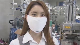 靴下編み機でマスク作り 尼崎の会社がプログラムを考案