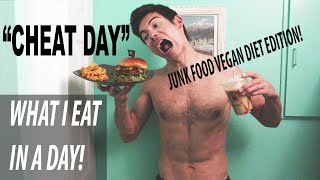 WHAT I EAT ON A "CHEAT DAY"!? UNHEALTHY VEGAN EATING DIET: Sage Canaday Pro Runner Athlete Nutrition