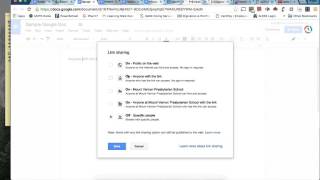 Google Docs Sharing: Anyone with the link can view