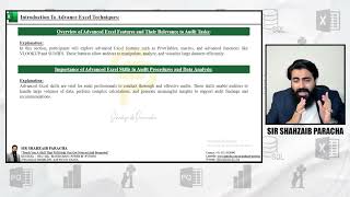 MODULE 1 INTRODUCTION TO ADVANCE MS EXCEL #ca @acca @icap