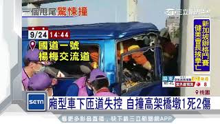 轉彎失控衝對向翻車　駕駛顱內出血送醫│三立新聞台