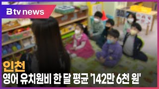 인천 영어 유치원비 한 달 평균 ‘142만6천 원’