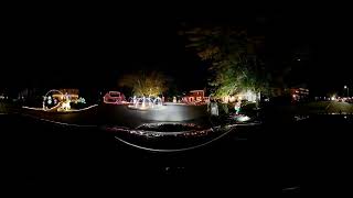 360 4K - Christmas Lights Drive Through - Prestonwood Forest - Houston, Texas USA