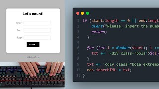 ASMR Programming - Counting Process in HTML, CSS, JavaScript | No Talking!