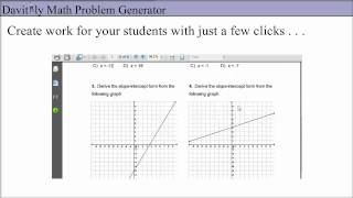 Basic Overview of Davitily Math Problem Generator