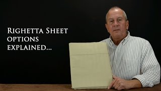 Righetta sheet options explained.