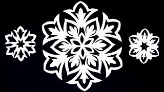 Beautiful DIY paper snowflakes - Simple DIY snowflake - Simple crafts.