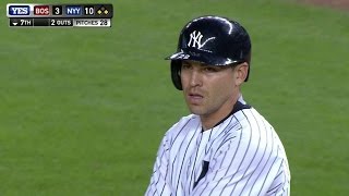 BOS@NYY: Ellsbury rips RBI single for Yanks' 10th run