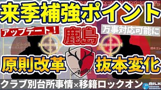 【鹿島アントラーズ│台所ロックオン】岩政新体制でアップデートされる原則と抜本改革