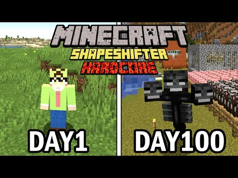 マインクラフト 倒したmobに変身できる世界で100日ハードコア生活をしたらヤバかった 100days Minecraft