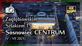 Dabrova Basin trails 15: SOSNOWIEC, city center, 4K drone vid (Poland 🇵🇱 , 2021)