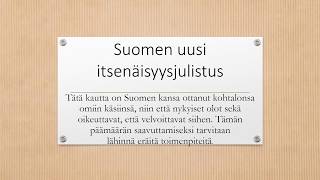 Suomen uusi itsenäisyysjulistus