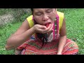 eating delicious primitive food search cooking eggs watermelon getting survival skills