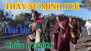 THẦY -SƯ MINH TUỆ ĐI BỘ HÀNH chiều 1/1/2025