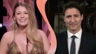 Blake Lively  & Justin Trudeau Celebrate Ryan's Life in Storytelling