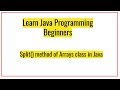 How to use split method in java | String split method in java | Java split method