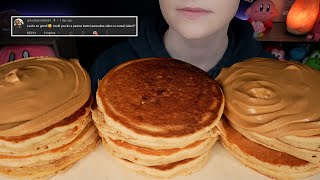 ASMR Peanut Butter Pancakes Mukbang [Eating Sounds / No Talking] 먹방