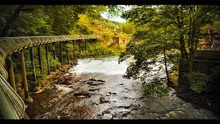 UK Drone Footage New Mills The TORRS / Millenium Bridge /Goyt River / Erik Satie - Gymnopédie No.1