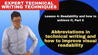 Abbreviations in technical writing and how to improve visual readability
