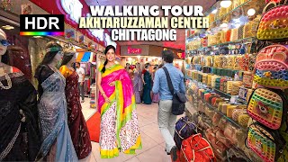 Walking Tour🚶‍♂️Akhtaruzzaman Center Chittagong, Shopping mall Bangladesh, Travel, 4K HDR