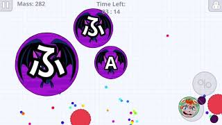 agario【ラッシュ】ソロと飆みんなでネタネーム占領w