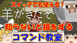 【マイクラ】コマンドで簡単に整地する方法とマルチプレイで役立つコマンドを解説！【ゆっくり実況】【スイッチ対応】【マインクラフト/統合版】