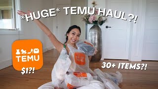 THE BIGGEST TEMU HAUL *EVER* | Honest Unboxing + Review (30+ ITEMS)