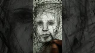 sketch drawing tutorial#art#shorts#scribble_art#drawing#sketch#turorial#portrait#youtubeartist#art